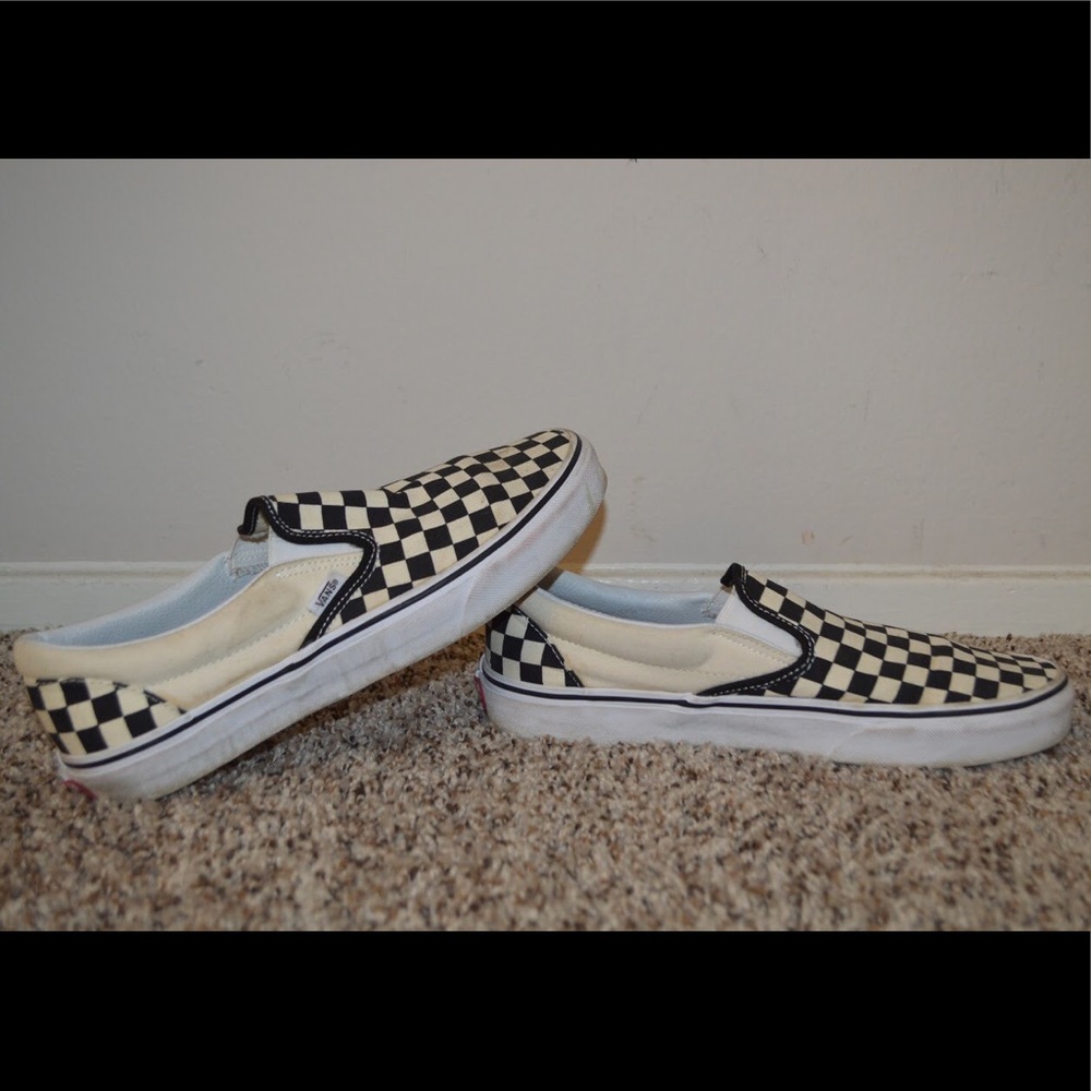 Vans Classic Slip On (Checkerboard) Black/White